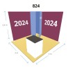 Modułowe stoisko targowe Modulate™ Stand 9m² - Design 1