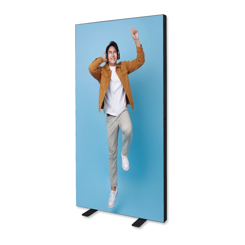 Ścianka reklamowa LED 100x230 cm czarna rama| system podświetlany Ścianka reklamowa LED 100x230 cm czarna rama| system podświetlany