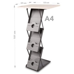 Stojak Concord A4 2w1 | Elegancka prezentacja ulotek i wystąpień